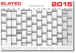 year planner with 14 columns of months