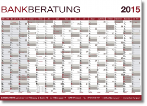 year planner with 16 columns of months for 2015