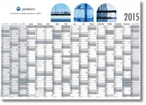 year planner with 16 columns of months